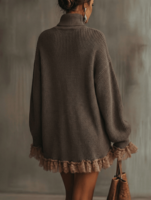 Abito in maglia con volant — Morbido, caldo e romantico - DressMilano