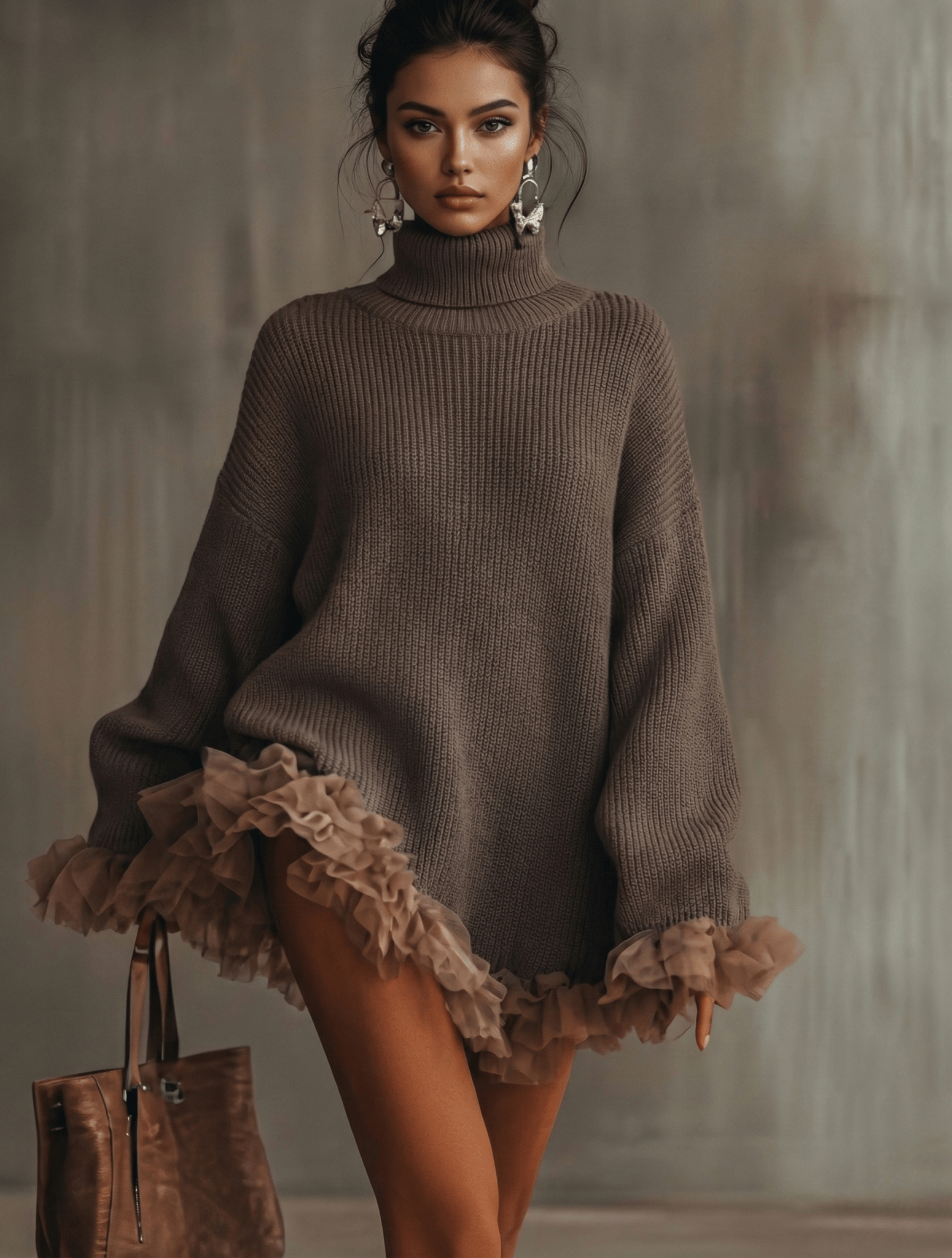 Abito in maglia con volant — Morbido, caldo e romantico - DressMilano