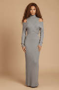 Abito Midi in Maglia con Spalle Scoperte - DressMilano