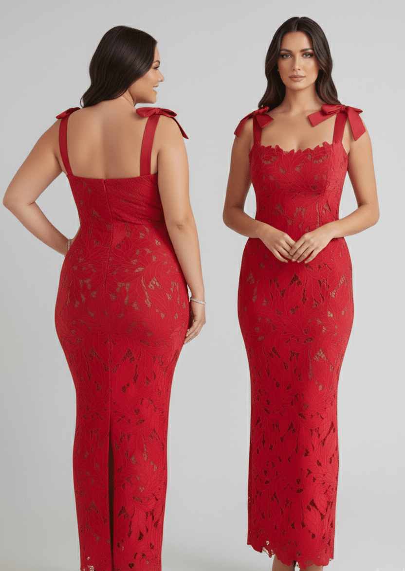 Abito Scarlet Bow Lace - DressMilano