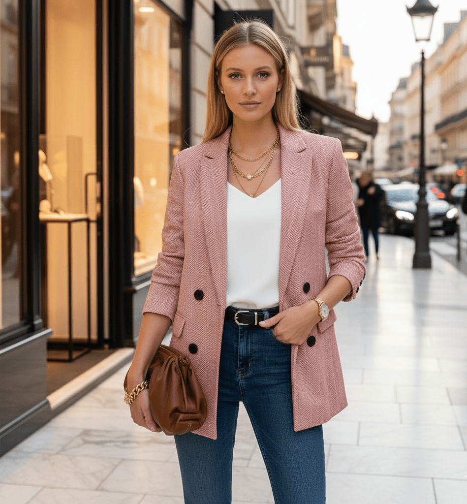 Blazer Rose Herringbone. - DressMilano