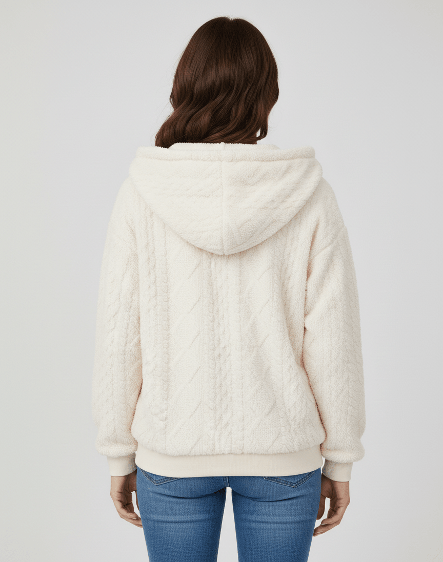 Hoodie Teddy Cream - DressMilano